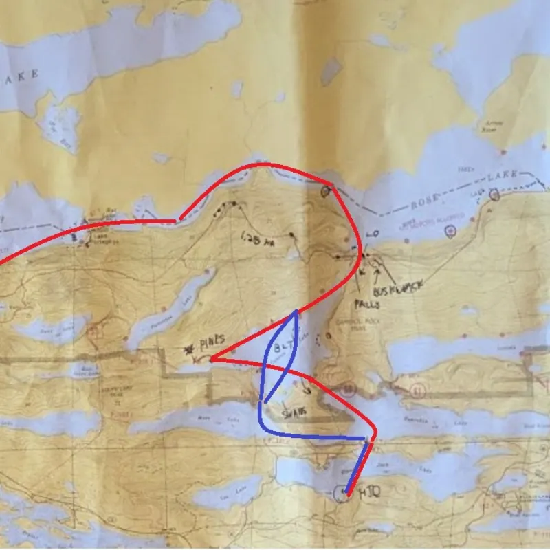2025 Boundary Waters Trip Map